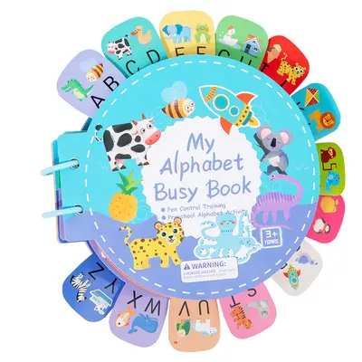 Children's English Alphabet Quiet Sticker Book - 6
