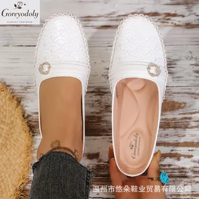 Damen-Mules mit flacher Sohle, große Größen - 10