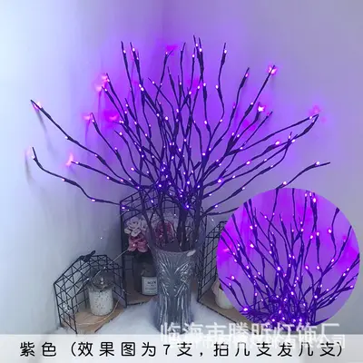 Artificial Branch LED String Lights, Rattan Style, Room and Bedroom Decoration - 11