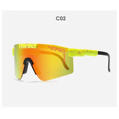 PIT VIPER Cycling Glasses, Windproof, Polarized Sunglasses, Colored Coating - 8