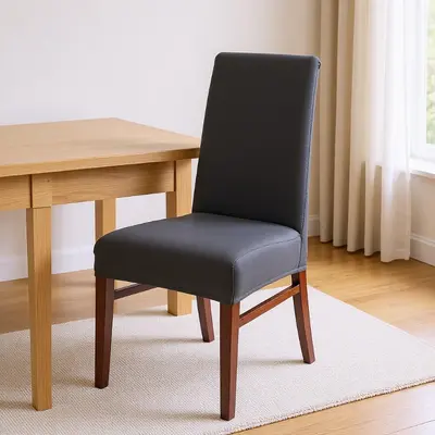Grenzüberschreitender Bestseller moderne elastische Stuhlbezüge für den Haushalt Halbe reine Farbe Hotelstuhbezüge Esszimmerstuhlbezüge Milchseide-Bezüge