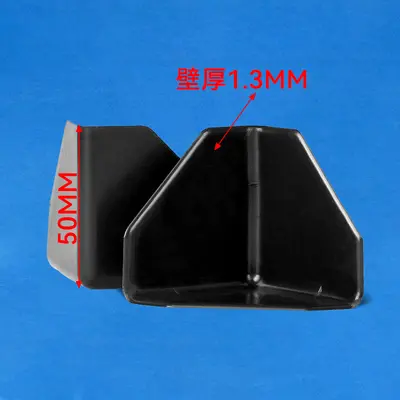 Black Plastic Corner Protectors, Three-Sided Impact Protection for Furniture Packaging - 10