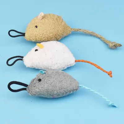 Steel Wire Cat Teaser Wand with Replacement Mouse Head