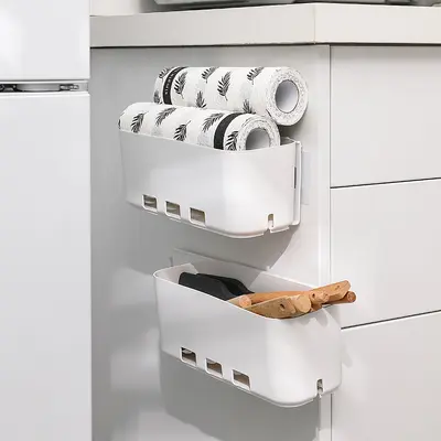 Duvara monte saklama kutusu, çekmece tipi mutfak ve banyo rafı - 3