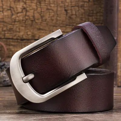 Sınır ötesi tedarik erkek kemer pimi tokası erkek dana derisi deri kemer genç ve orta yaşlı retro pantolon kemeri üreticisi toptan