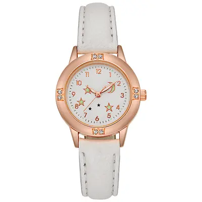 Glänzende Diamant-Gürtel-Damenuhr aus Legierung Roségold Mittelschüler Quarzuhr Schüler Party Grenzüberschreitender Großhandel - 7