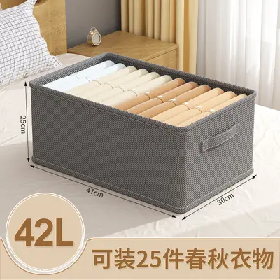 Fabric drawer clothing storage organizer for wardrobe - 12