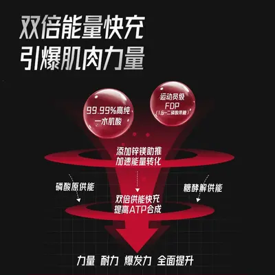 FoYes锌镁肌酸99.99%高纯一水肌酸粉力量耐力爆发力运动健身补剂