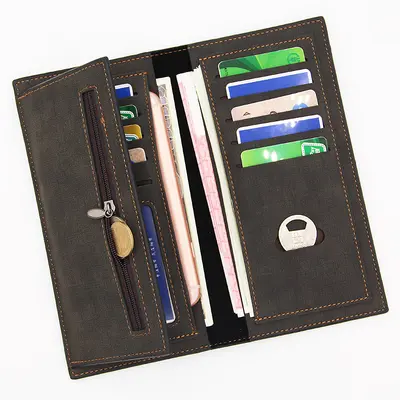 MenBense Men's Long Wallet, Large Capacity, Multifunctional Korean-Style Clutch - 4