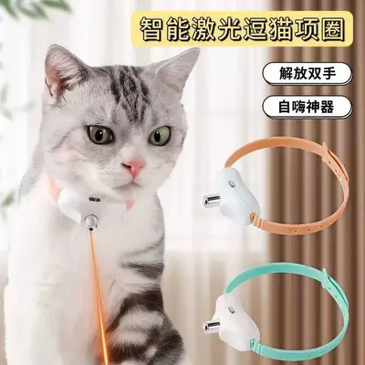 Katzen-Angel mit Laserpointer, interaktives Infrarot-Katzenspielzeug - 2