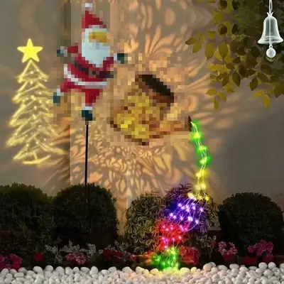 Eisenkunst Weihnachtsmann-Solarleuchte für den Garten - 8