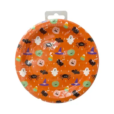 Halloween Pumpkin Shape Disposable Paper Plates, Irregular Pumpkin-Shaped Dinner Plates, Party Gathering Paper Plates, 8 pcs