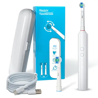 Adult Rotating Electric Toothbrush, Rechargeable, Fully Waterproof, Small Round Head - 7