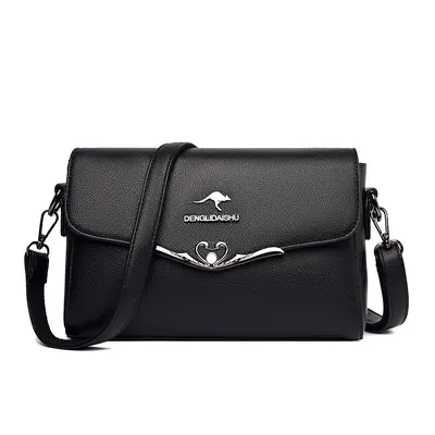 Women's Soft Leather Shoulder and Crossbody Small Square Bag - 13