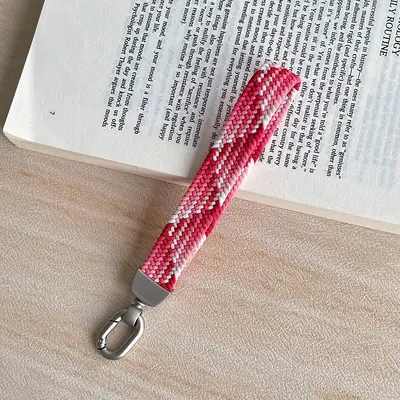 Braided Nylon Phone Chain with Elastic Wrist Strap, Short Keychain, Anti-Lost - 12