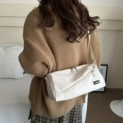 Large Capacity Canvas Single-Shoulder Bag for Short Trips - 5