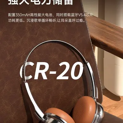 Retro Over-Ear Headphones, Wireless, Noise Cancellation