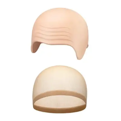 Halloween Latex Bald Head Cover with Short Ears, No Shaving Required - 7