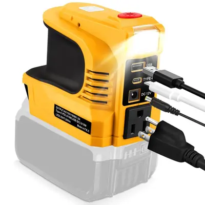 Milwaukee, Makita ve DeWalt uyumlu araç invertörü, DC ve USB Type-C - 10