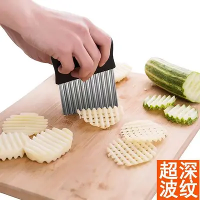 Stainless Steel Potato Blade with Wavy Cut, Fancy Vegetable Cutter
