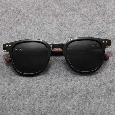 Ahşap Desenli Kollu Retro Güneş Gözlüğü, UV Korumalı, Unisex