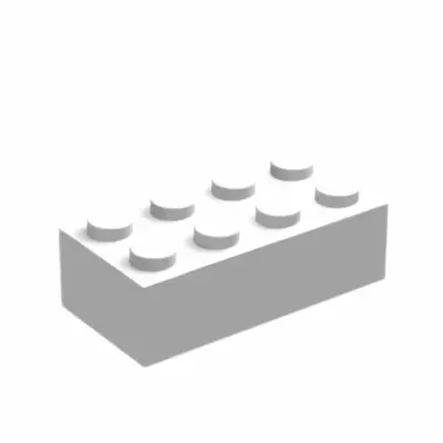 LEGO 3001 Uyumlu Kalın Tuğla Yapı Taşları, 2x4 Delikli, Küçük Parça - 6