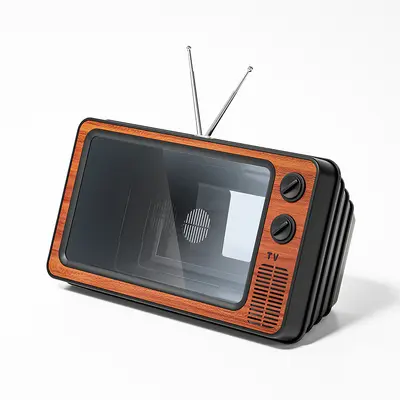 Cep telefonu ekran büyüteci 3D video büyüteç TV dramaları izlemek için, yaratıcı retro TV süsleri sınır ötesi - 12