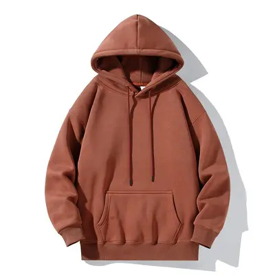 Vintage Streetwear einfarbiges Kapuzen-Sweatshirt für Herren und Damen, Winter, fleecegefüttert, verdickt, lockerer Schnitt, Paar-Outfit, Werbe-Jacke