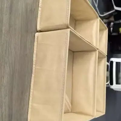 Washable non-woven fabric PP sheet underwear storage box for home use, foldable storage box for wardrobe drawers. - 12