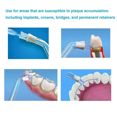 Waterpik su diş ipi ile uyumlu yedek kafa oral irrigator su ipi kafası yedek plak fırça başlığı