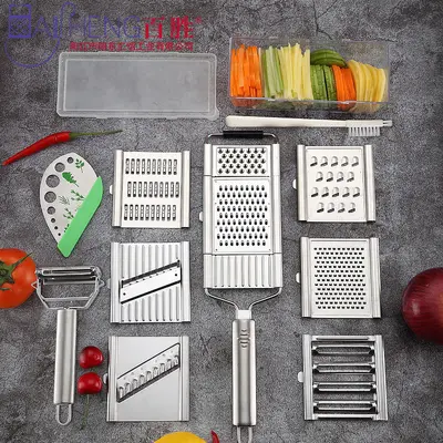 Gemüseschneider-Set mit 7 austauschbaren Klingen - 2
