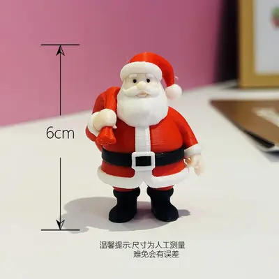 3D Baskı Oturan Noel Baba Biblo, Yılbaşı Masa ve Araç İçi Dekorasyonu - 9