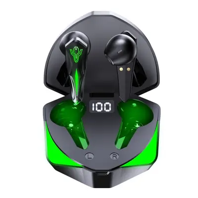 Kabelloses Bluetooth-Headset, E-Sport-Spieler, schwarze Technologie, halbintra-aurales Design, beliebtes Sport-Noise-Cancelling-Modell mit digitalem Display, Spezialmodell für Amazon - 7