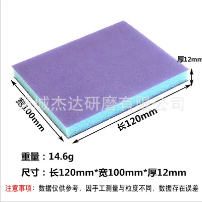 Imported K-Brand Sponge Sanding Block / Grout Haze Sponge Sanding Brick / Angled Blue Double-Sided Sponge Sander / Sponge Sandpaper