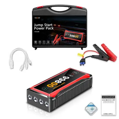 Portable Car Jump Starter 3500A with LED Light - 2