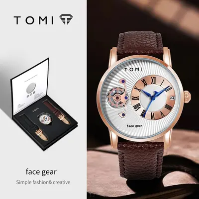TOMI Face Gear Erkek Saati Kuvars Deri - 12