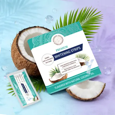Coconut Flavor Teeth Whitening Strips, Gentle Formula - 2