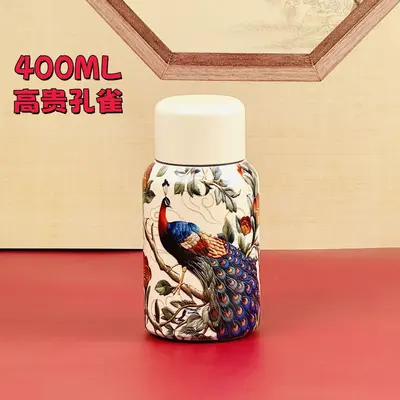 Çin Tarzı Cep Boy Paslanmaz Çelik Termos Bardak Çift Kapaklı - 7