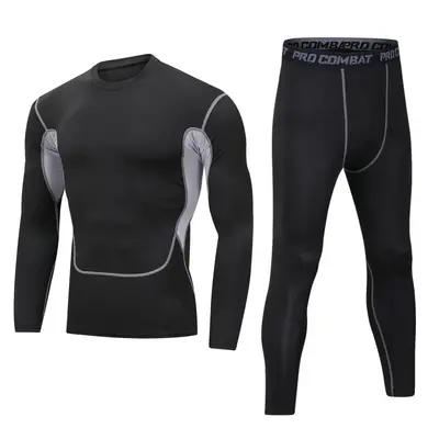 Men's Fitness Set, Compression Fit, Quick-Dry, Fleece-Lined - 9