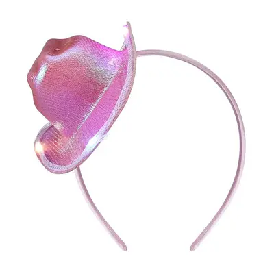 Pink Cowboy Hat with Light Headband, Festival Costume - 6