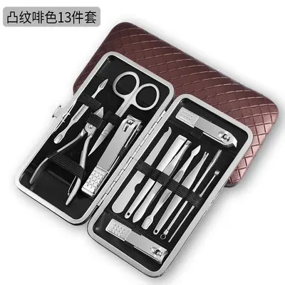 Nail clipper set, nail scissors, home nail clippers for men and women, manicure tools, pedicure knife, manicure care, hair trimming - 12