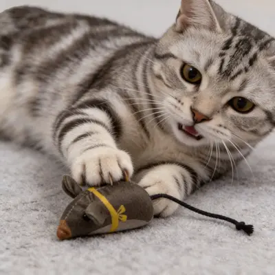 Simulation Plush Mouse Cat Toy, Bite-Resistant, With Catnip - 5