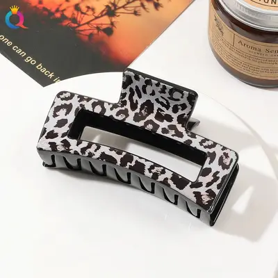 Qiyue Cross-border Printed Hair Clip Shark Clip Leopard Print Temperament Large Summer High-end Clip Hair Accessories Wholesale - 13
