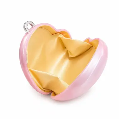 Transparent Acrylic Women's Evening Bag, Pink Heart Design - 3