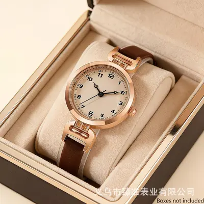 Rose gold taşlı kadın kol saati kuvars dijital kadran