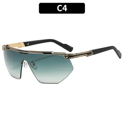 Unisex-Sonnenbrille mit Halbrahmen im Punk-Sportstil, bunt, trendig - 9