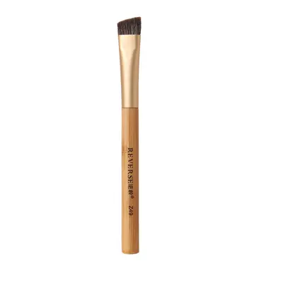 Anti-Aging Bamboo Wood Z49 Eyebrow Brush, Animal Hair, Soft Bristles, Angled Head, Large Eyebrow Brush for Beginners, Handmade, Convenient and Portable