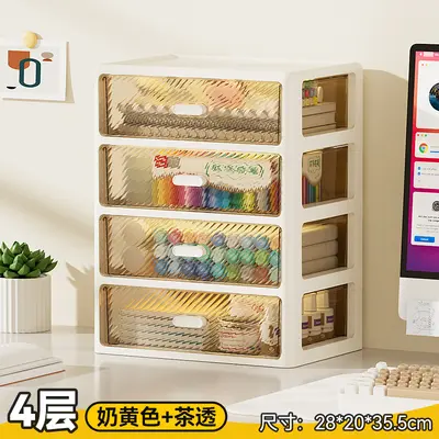 Desktop storage organizer, multi-layer, transparent - 9