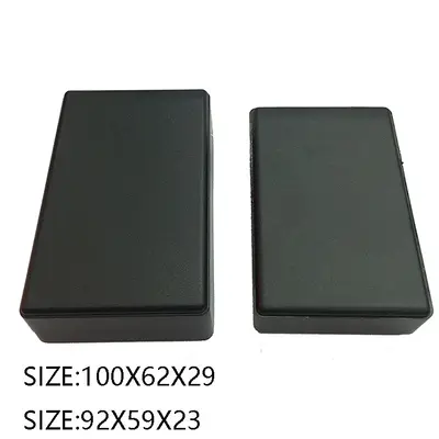 Black ABS Junction Box, Universal Plastic Enclosure with Open Hole Design
