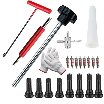 Tire Valve Core Removal and Installation Tool Kit, Tire Repair Valve Wrench
